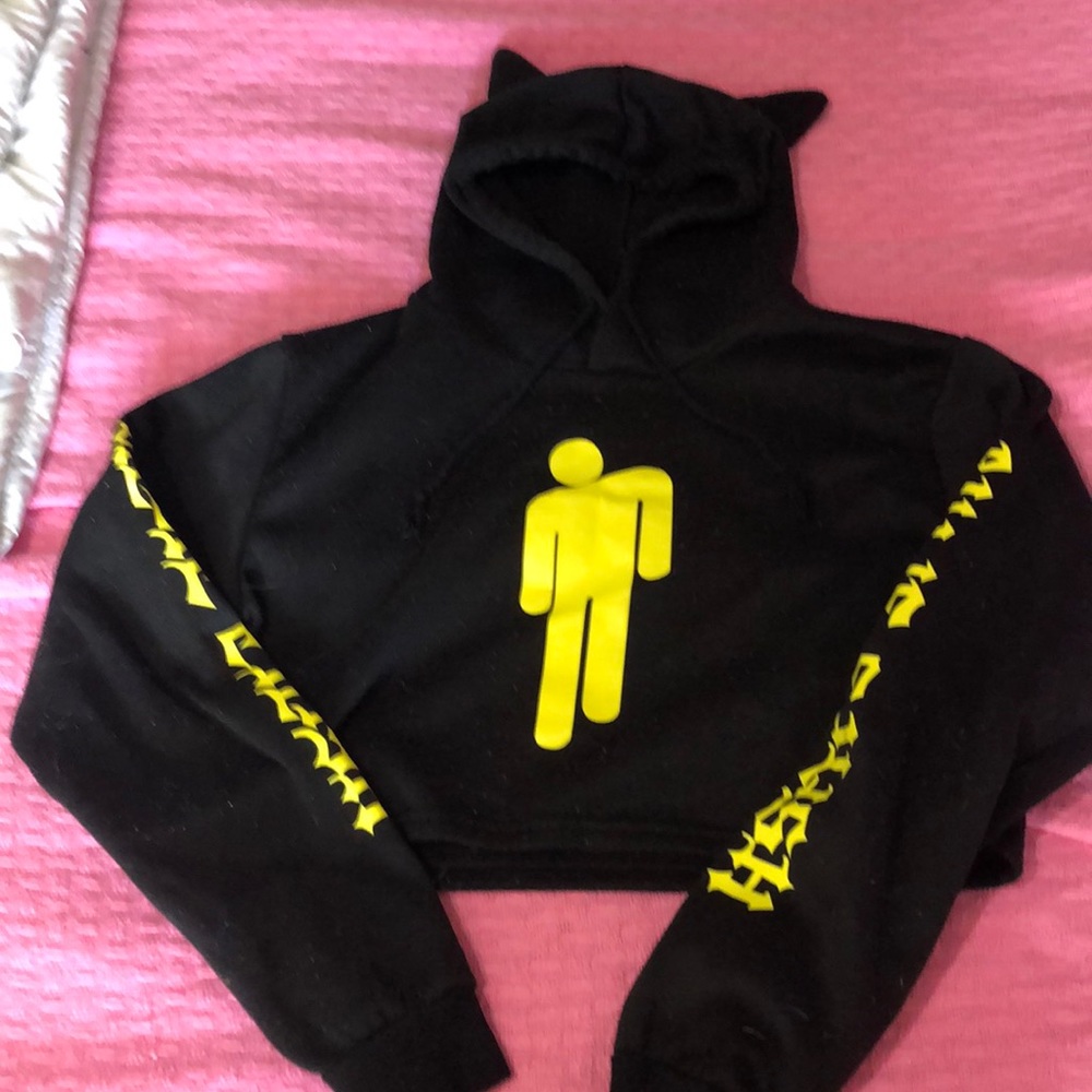 Billie Eilish Crop Hooded Sweatshirt